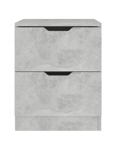Comodino Grigio Cemento 40x40x50 cm in Legno Multistrato
