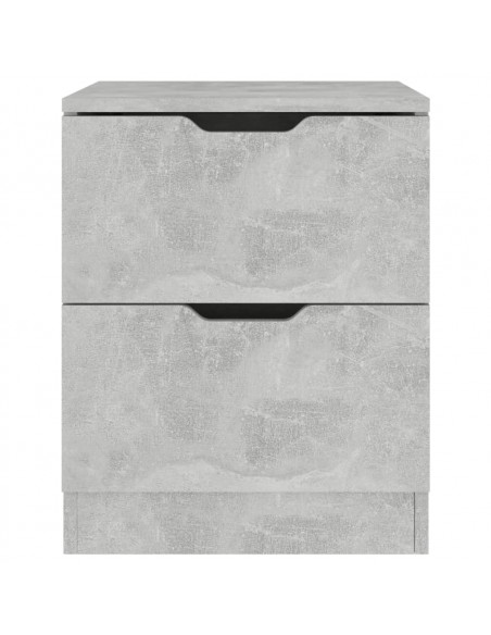 Comodino Grigio Cemento 40x40x50 cm in Legno Multistrato