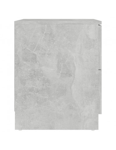 Comodino Grigio Cemento 40x40x50 cm in Legno Multistrato