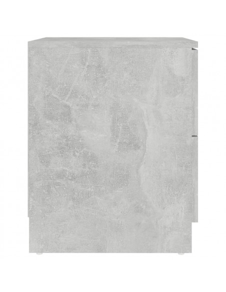 Comodino Grigio Cemento 40x40x50 cm in Legno Multistrato