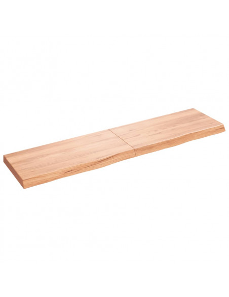 Piano Tavolo Marrone 160x40x(2-6) cm Massello Rovere Trattato