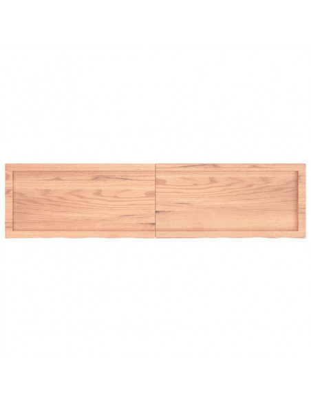 Piano Tavolo Marrone 160x40x(2-6) cm Massello Rovere Trattato