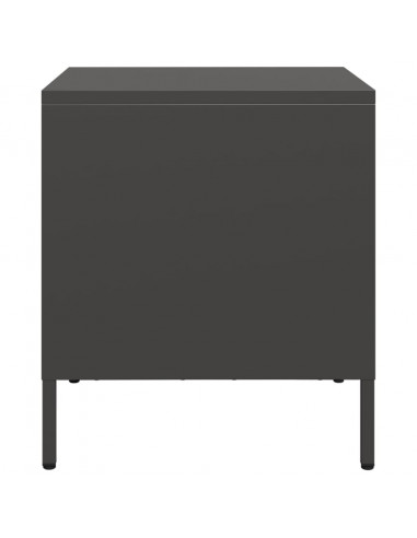 Comodini 2 pz Neri 35x39x43,5 cm in Acciaio