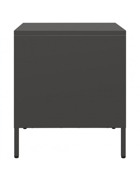 Comodini 2 pz Neri 35x39x43,5 cm in Acciaio