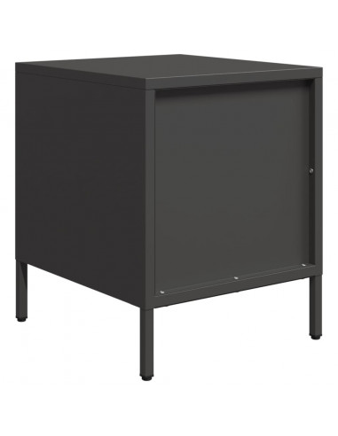 Comodini 2 pz Neri 35x39x43,5 cm in Acciaio