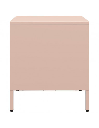 Comodini 2 pz Rosa 35x39x43,5 cm in Acciaio