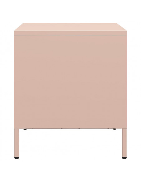 Comodini 2 pz Rosa 35x39x43,5 cm in Acciaio