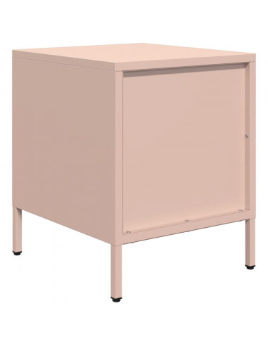 Comodini 2 pz Rosa 35x39x43,5 cm in Acciaio