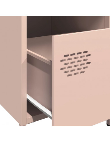 Comodini 2 pz Rosa 35x39x43,5 cm in Acciaio