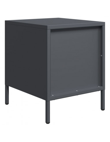 Comodino Antracite 35x39x43,5 cm in Acciaio