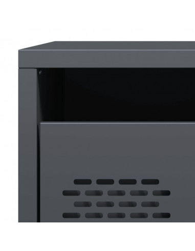 Comodino Antracite 35x39x43,5 cm in Acciaio