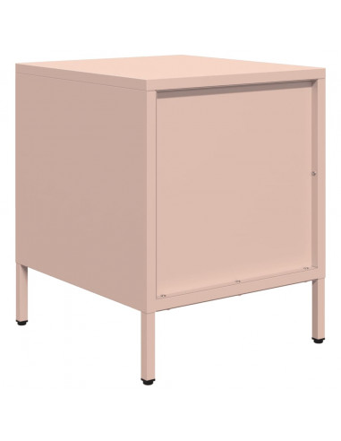 Comodino Rosa 35x39x43,5 cm in Acciaio