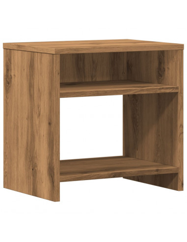 Comodini 2pz Rovere Artigianale 40x30x40 cm in Truciolato