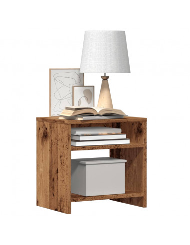 Comodini Legno Antico 2 pz 40x30x40 cm in Legno Multistrato