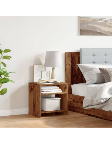 Comodino Legno Vecchio 40x30x40 cm in Truciolato