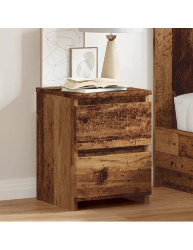 Comodini 2 pz Legno Antico 30x30x40 cm in Legno Multistrato