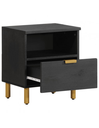 Comodino Nero 40x33x46 cm in Legno Multistrato