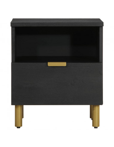 Comodino Nero 40x33x46 cm in Legno Multistrato