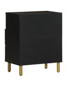 Comodino Nero 50x33x62 cm in Legno Multistrato 2