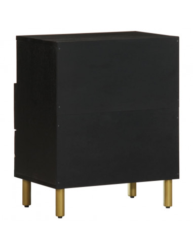 Comodino Nero 50x33x62 cm in Legno Multistrato