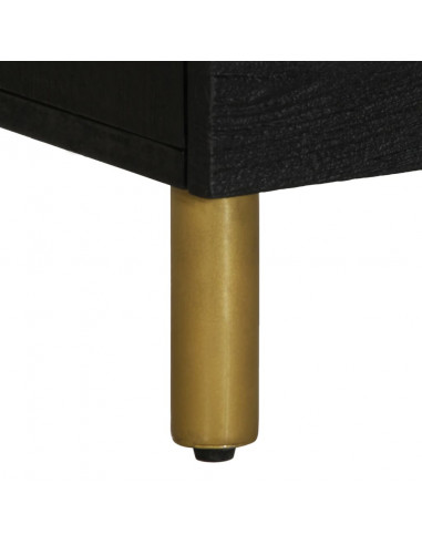 Comodino Nero 50x33x62 cm in Legno Multistrato