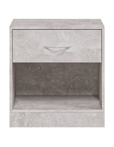 Comodini 2 pz con Cassetto Grigio Cemento