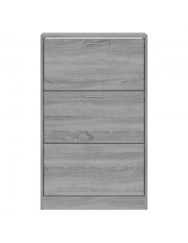 Scarpiera Grigio Sonoma 63x24x103 cm in Legno Multistrato