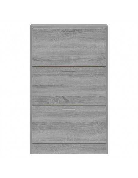 Scarpiera Grigio Sonoma 63x24x103 cm in Legno Multistrato