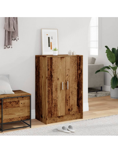 Scarpiera Legno Antico 60x35x92 cm in Legno Multistrato