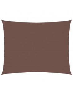Parasole a Vela Oxford Rettangolare 4x5 m Marrone 2