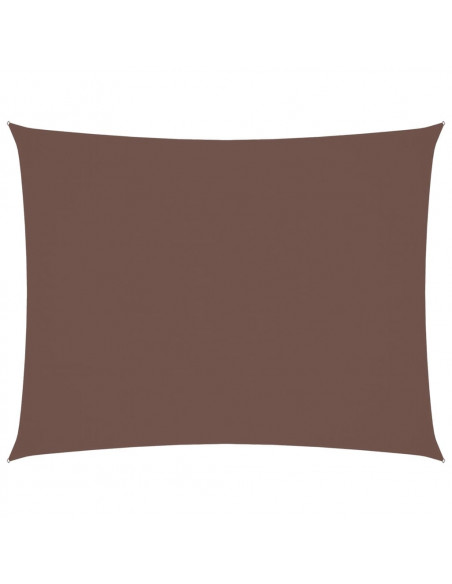 Parasole a Vela Oxford Rettangolare 4x5 m Marrone