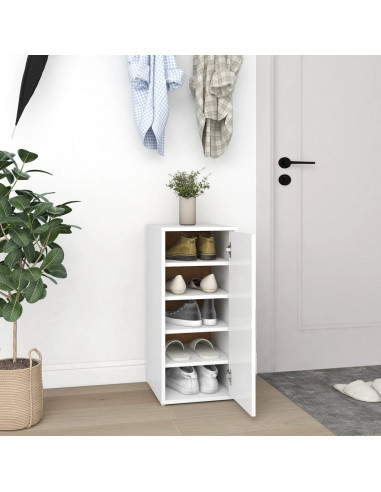 Scarpiere 2 pz Bianche 32x35x70 cm in Legno Multistrato