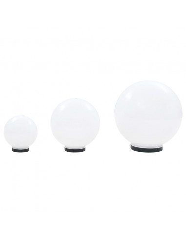 Set Lampade a LED Sferiche 3 pz in PMMA 20/30/40cm