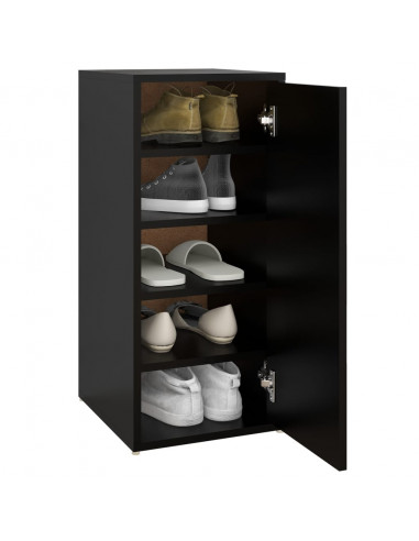 Scarpiere 2 pz Nere 32x35x70 cm in Truciolato