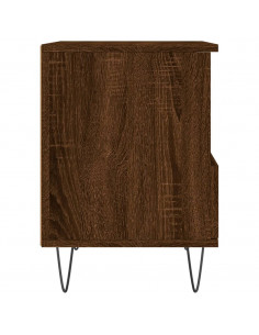 Comodino Rovere Marrone 40x35x50 cm in Legno Multistrato 2