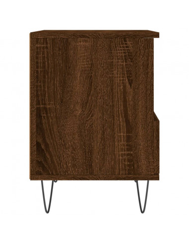 Comodino Rovere Marrone 40x35x50 cm in Legno Multistrato
