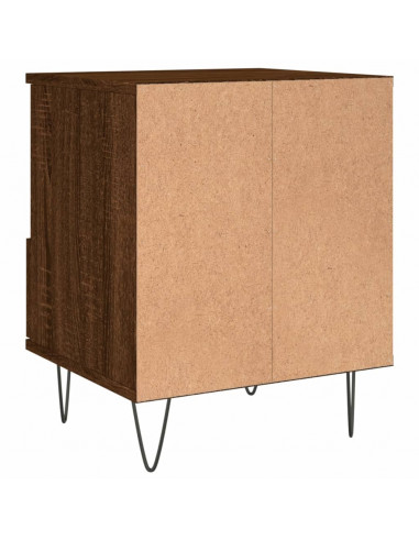 Comodino Rovere Marrone 40x35x50 cm in Legno Multistrato