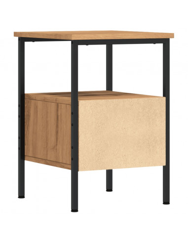 Comodini 2pz Rovere Artigianale 34x36x50cm in Legno Multistrato