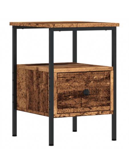 Comodino Legno Antico 34x36x50 cm in Legno Multistrato