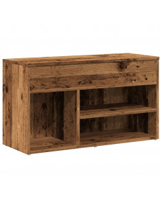 Scarpiera Legno Antico 80x30x45 cm in Legno Multistrato 2