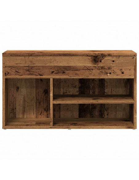 Scarpiera Legno Antico 80x30x45 cm in Legno Multistrato