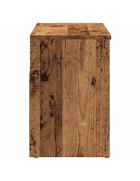 Scarpiera Legno Antico 80x30x45 cm in Legno Multistrato