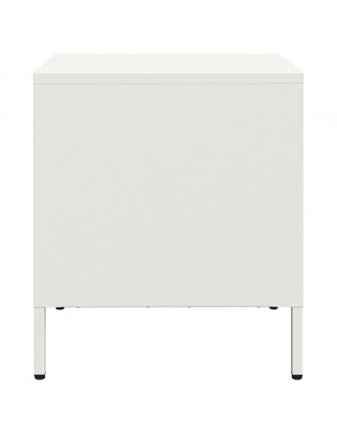 Comodini 2 pz Bianco 35x39x43,5 cm in Acciaio