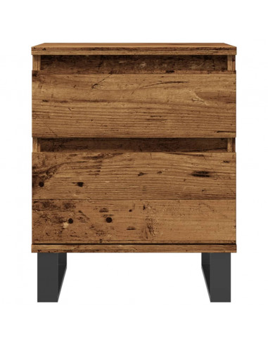 Comodini 2pz Legno Antico 40x35x50 cm in Legno Multistrato