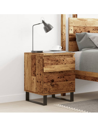 Comodino Legno Antico 40x35x50 cm in Legno Multistrato