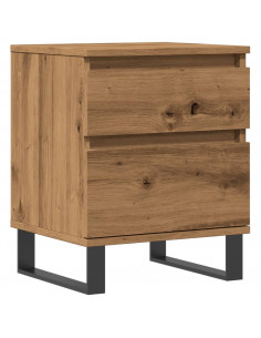 Comodino Rovere Artigianale 40x35x50 cm in Legno Multistrato 2