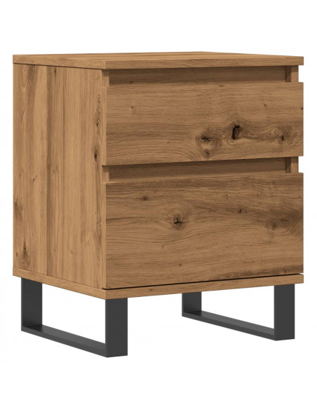 Comodino Rovere Artigianale 40x35x50 cm in Legno Multistrato