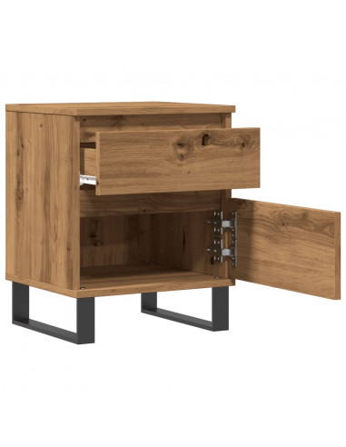 Comodino Rovere Artigianale 40x35x50 cm in Legno Multistrato