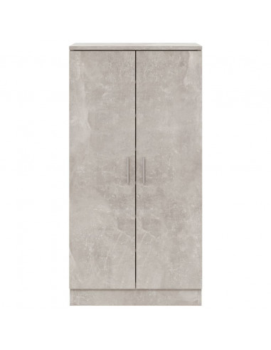 Scarpiera Grigio Cemento 55x35x108 cm in Legno Multistrato