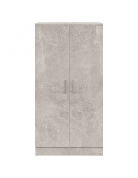 Scarpiera Grigio Cemento 55x35x108 cm in Legno Multistrato